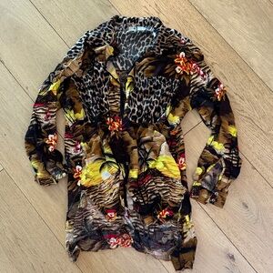 One Teaspoon Animal Print Blouse